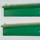 Antique Pair Of Architectural Salvage Wall Decorative Wood Pediment In Green