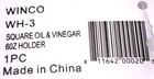 Winco Wh-3 Oil   Vinegar 6 Oz glass Cruet Stainless Steel Holder