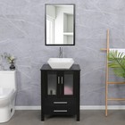 24  Bathroom Vanity Cabinet Combo Organizer Top Vessel Sink W  Faucet No Mirror