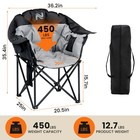 Naizea Heated Camping Chair Massage Chair With 3 Heat Levels Padded Sports Chair