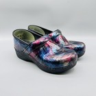 Dansko Shoes Women 8 Multicolor Patent Leather Professional Clogs Slip Resistant