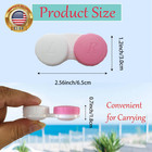 4 Pack Contact Lens Case Contact Lens Soak Storage Box  Mixed Colors                               