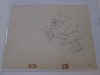 Santa Claus   Kids 1933 The Night Before Christmas Disney Cel Drawing Set Of 2