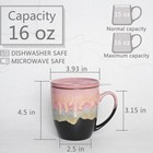 Bosmarlin Ceramic Tea Cup Infuser And Lid 16 Oz 4 Color To Choose Dishwasher