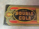 Vintage Double Cola Embossed Tin Door Push Sign