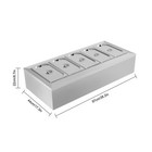38 2 17 3 8 7in Stainless Steel Spice Rack Shelf Organizer Stand W five 1 3 Pans