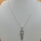 925 Solid Sterling Silver Saint Jude Pendant  optional Chain  San Judas 