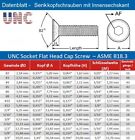 Countersunk Head Screw With Hexagonal Socket 7 16-14 Unc Steel 12 9 Black  