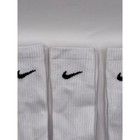 3 Pairs Nwot Nike Everyday Cotton Crew Socks White Dri Fit Size Large