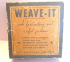 Weave-it By Donar 4  Square Hand Loom Original Box W  Sample   Needle Vintage
