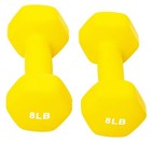 Balancefrom Set Of 2 Neoprene Coated Non-slip Grip Dumbbell Weights  Yellow