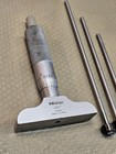 Mitutoyo Depth Micrometer 129-131 2 5 Inch Base With 3 Rods Made In Japan