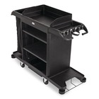 Rubbermaid Commercial 2202581 Full-size 3-shelf Housekeeping Cart - Black New