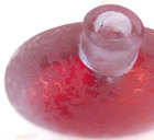 Vintage Murano Summerso Glass Perfume Bottle Original Label Red Etch Finish 6 5 