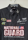 Dale Earnhardt Jr Nascar National Guard Official Pit Crew Shirt M Black Snap