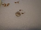 Lot Of 20 Lead Shad Dart Jig Heads Gold  Size 12 Hooks - Mustad Hooks 1 64 Oz
