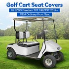 Nokins Ezgo Golf Cart Seat Covers Front 2014  Vinyl Carbon Fiber Black White