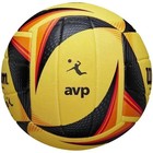 Wilson Avp Optx Official Beach Volleyball Tour Match Game Ball - Black yellow