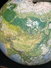 1970   s Rand Mcnally World Portrait Globe Ussr Raised Topo 12  Dia  Vintage Exc
