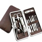 12pcs Pedicure Manicure Set Nail Clippers Cleaner Cuticle Grooming Kit Case Tool