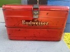 Budweiser  King Of Beers Vintage Red Metal Cooler