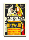 Marihuana Metal Tin Sign 8x12 Retro Looking Vintage Look Print Pub Lot Door Wall