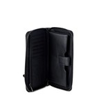 Womens Black Faux Leather Zip Around Wristlet Wallet - Brand New W Tags
