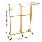 6-arm Clothing Retail Rack Adjustable Iron Garment Display Rack W wheels