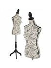 Adjustable Female Dress Model Display Torso Body Tripod Stand Clothing Forms