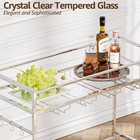 Bar Cart  Home Bar Serving Cart On Lockable Wheels  2-tier Rolling Cart With    