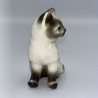 Vintage Siamese Cat Kitty Porcelain White   Gray 4   