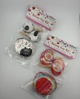 96 Cupcake Liners Baking Cups   Picks 4 Pack Valentines Day Hearts Love Kiss