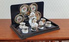 Dollhouse Coffee Set  irish Gold  Reutter Porcelain 1 12 Scale Miniature Dishes