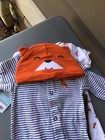 New With Tags 4 Piece Set Carters Fox Print One Piece  Sleeper  Pants   Hat Wr29