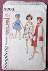 Vtg 1960s 1963 Mccall 5304 Tent Dress Sewing Pattern Girl  Size 10 28 Chest
