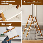 Step Ladder  Aluminum Foldable Step Stool With Anti 2 Step White woodgrain
