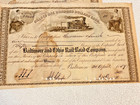 3 - 1859 Baltimore   Ohio Railroad Company Stock Certificates  100 A Share