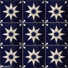 C210 - Mexican Handmade Talavera Clay Tile Folk Art 4x4   Handpainted