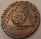  Alcoholics Anonymous 46 Year Aa Back Bronze Medallion Chip Coin Token Sobriety