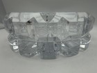 Heavy Cut Glass Crystal Cigar Ashtray 6 5    Multi Rest Starburst Base