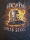 Ac dc Hells Bells World Tour Heavy Metal Tee Xl Black 100  Cotton Used