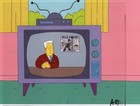 Kent Brockman Animation Cel - Simpsons Cell Original Art From The Show 
