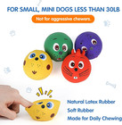 Smiley Face Squeaky Dog Ball Toy Set For Small To Medium Dogs  4 Pack 