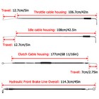 For Harley Softail 12 -14  Handlebar Brake Line Clutch Throttle Cable Non-abs