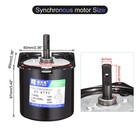 Permanent Magnet Synchronous Gear Motor 80rpm 110v 18w 50 60hz Cw ccw Ac Motor