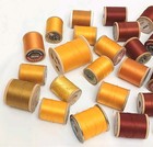 Vintage 30 Thread Spools Mostly Wooden Fall Colors Sewing Crafts Collect Decor 