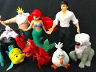 Little Mermaid Figure Play Set Disney Pvc Toy Ariel Sebastian Flounder Ursula 