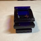 Pittsburgh Glass Sofa Style Oblong Cobalt Blue Master Salt Cellar Dip