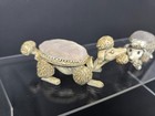 Lot Of 2 Vintage French Poodle Cast Metal Pin Cushion Nodder Bobblehead Florenza