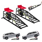 Hydraulic Car Ramps Set 2pc 5 Ton 10000 Lbs Low Profile Lift Jack With Wheels